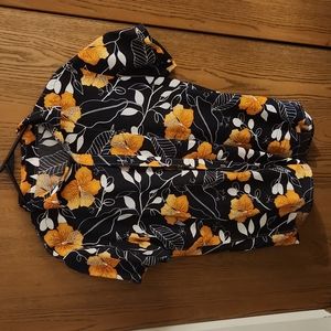 Floral Button-Down Tee